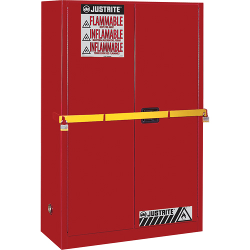 High Security Flammables Safety Cabinet with Steel Bar, 45 gal., 2 Shelves Rideout Tool & Machine Inc.