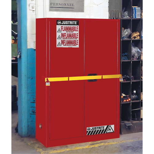 High Security Flammables Safety Cabinet with Steel Bar, 45 gal., 2 Shelves Rideout Tool & Machine Inc.