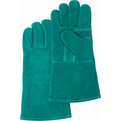 Gants de soudeur de premi&egrave;re qualit&eacute;, Cuir de vache refendu, Taille Grand Rideout Tool & Machine Inc.