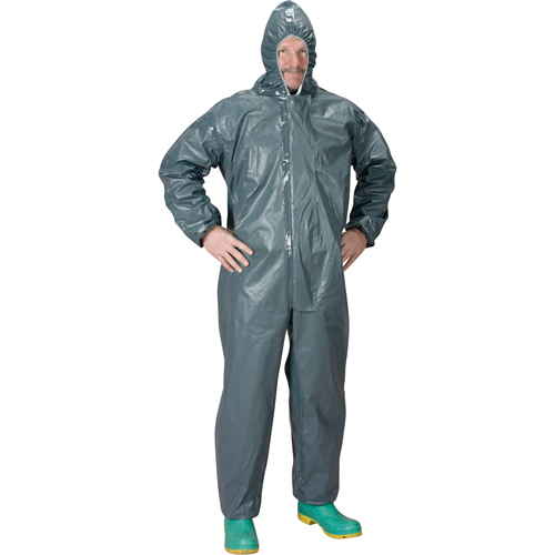 2.0 Mil CRFR Hooded Coveralls, Small, Grey, FR Treated Fabric Rideout Tool & Machine Inc.