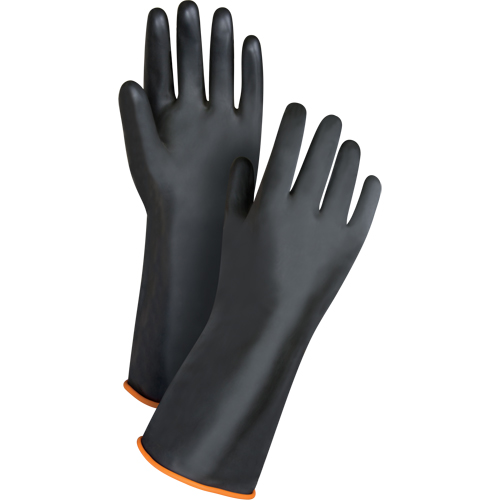 Heavyweight Chemical-Handling Gloves, Size Large/9, 14" L, Rubber Latex, 30-mil Rideout Tool & Machine Inc.
