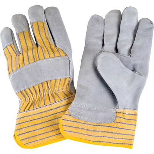 Gants d'ajusteur rugueux de premi&egrave;re qualit&eacute;, Grand, Paume en Cuir de vache refendu, Doublure en Coton Rideout Tool & Machine Inc.