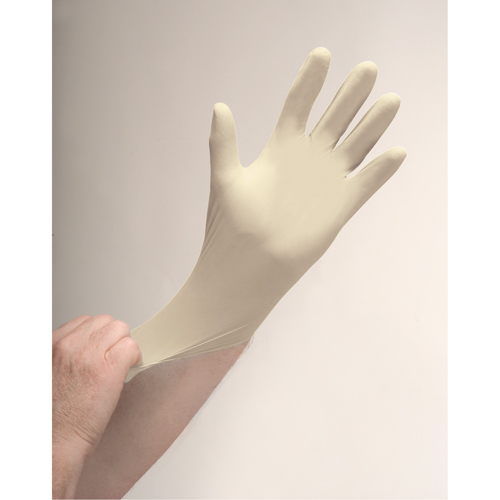 Premium Sensitive Skin Examination Gloves, Medium, Latex, 4-mil, Powdered, Natural Rideout Tool & Machine Inc.