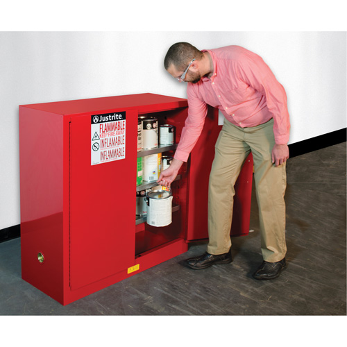Sure-Grip&reg; EX Combustibles Safety Cabinet for Paint and Ink, 40 gal., 3 Shelves Rideout Tool & Machine Inc.