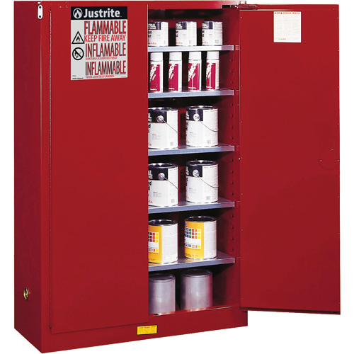 Sure-Grip&reg; EX Combustibles Safety Cabinet for Paint and Ink, 60 gal., 5 Shelves Rideout Tool & Machine Inc.