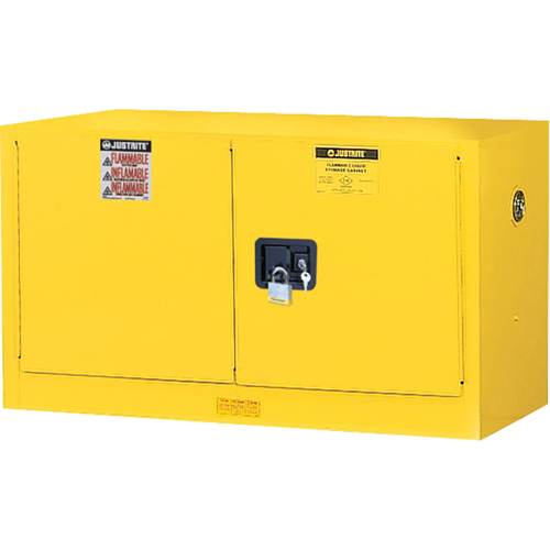 Sure-Grip&reg; EX Wall Mount Flammable Safety Cabinet, 17 gal., 2 Door, 43" W x 24" H x 18" D Rideout Tool & Machine Inc.