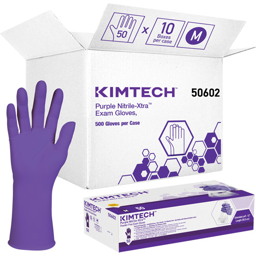 Kimtech Examination Gloves, Medium, Nitrile, 6-mil, Powder-Free, Purple, Class 2 Rideout Tool & Machine Inc.
