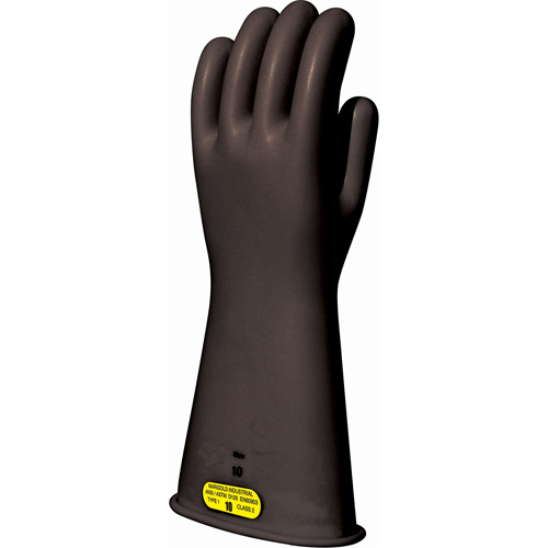 Gants isolants en caoutchouc naturel noir, ASTM classe 2, Taille 8, 16" lo Rideout Tool & Machine Inc.