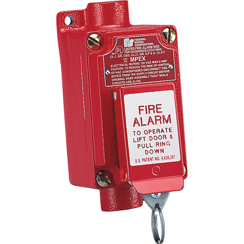 AVERTISSEUR D'INCENDIE ANTID&eacute;FLAGRANT (MPEX)-OP&eacute;RATION EN DEUX &eacute;TAPES QUI EMP&ecirc;CHE L'ACTIVATION ACCIDENTELLE Rideout Tool & Machine Inc.