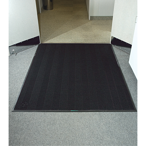 Waterhog&reg; Eco Elite Matting, Wiper/Scraper, 3' x 20' x 3/8", Black Smoke Rideout Tool & Machine Inc.