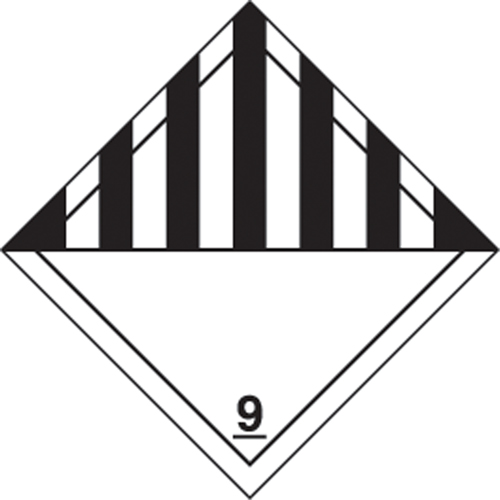 &eacute;tiquettes d'exp&eacute;dition TMD, Classe 9, Mati&egrave;res dangereuses diverses, Papier Rideout Tool & Machine Inc.