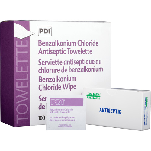 Lingettes antiseptiques au chlorure de benzalkonium, Serviette, Antiseptique Rideout Tool & Machine Inc.