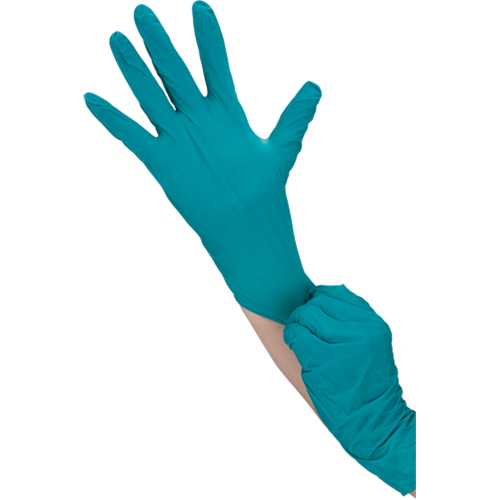 TouchNTuff Disposable Gloves, 7, Nitrile, 5-mil, Powdered, Green Rideout Tool & Machine Inc.