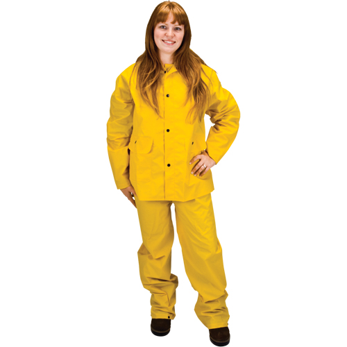 RZ100 Rain Suit, Polyester/PVC, Large, Yellow Rideout Tool & Machine Inc.
