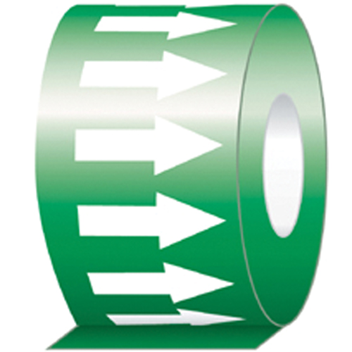 Rubans de fl&eacute;ches de direction de l'&eacute;coulement, 108', Blanc/vert Rideout Tool & Machine Inc.