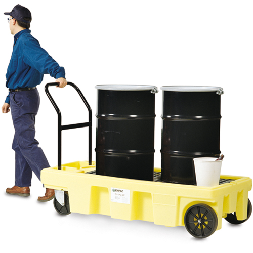 Poly-Spillcart Cart, 66.5" L x 29" W x 43.9" H, 57 US gal. Spill Cap. Rideout Tool & Machine Inc.