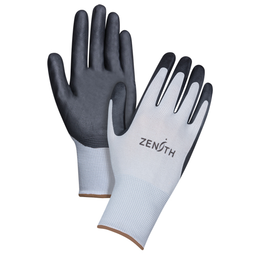 Lightweight Breathable Coated Gloves, 9/Large, Foam Nitrile Coating, 13 Gauge, Polyester Shell Rideout Tool & Machine Inc.