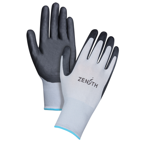 Lightweight Breathable Coated Gloves, 10/X-Large, Foam Nitrile Coating, 13 Gauge, Polyester Shell Rideout Tool & Machine Inc.