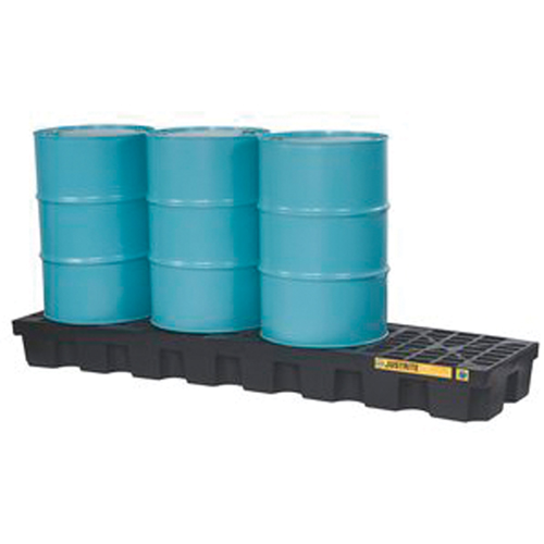 EcoPolyBlend Spill Control Pallets - With Drain, 75 US gal. Spill Capacity, 97" x 25" x 9" Rideout Tool & Machine Inc.