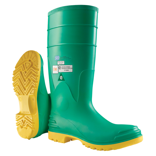 Hazmax&reg; 16" Kneeboot, PVC, Steel Toe, Size 14, Puncture Resistant Sole Rideout Tool & Machine Inc.