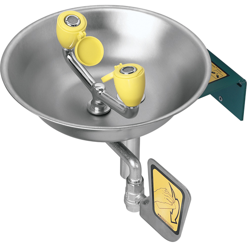 Eyewash Station, Wall-Mount Installation, Stainless Steel Bowl Rideout Tool & Machine Inc.
