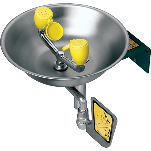 Eye/Face Wash Station, Wall-Mount Installation, Stainless Steel Bowl Rideout Tool & Machine Inc.