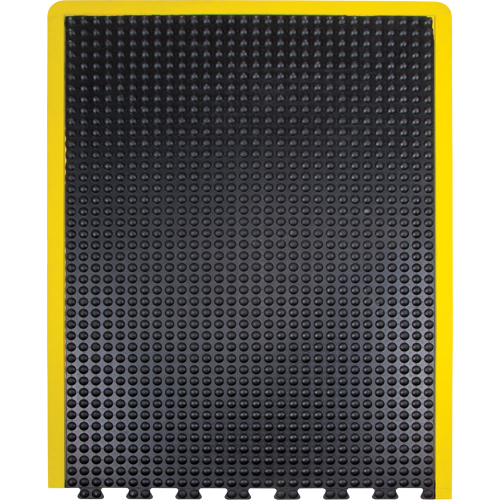 Tapis antifatigue en d&ocirc;me, &agrave; bulles, 3' x 4' x 1/2", Noir, Caoutchouc Rideout Tool & Machine Inc.