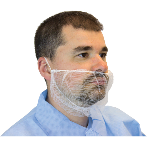Mesh Beard Nets, Polyester, White Rideout Tool & Machine Inc.