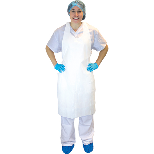 Polyethylene Apron, Polyethylene, White, 28" W x 46" L Rideout Tool & Machine Inc.