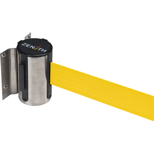 Barri&egrave;re &agrave; fixation murale, Acier, Fixation par vis, 12', Ruban Jaune Rideout Tool & Machine Inc.