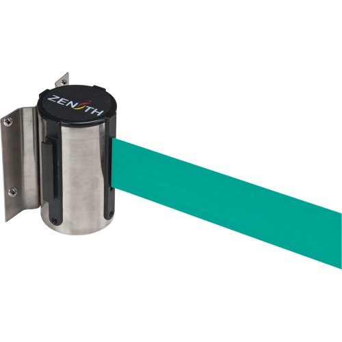 Wall Mount Barrier, Steel, Screw Mount, 7', Green Tape Rideout Tool & Machine Inc.