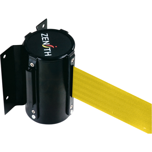 Wall Mount Barrier, Steel, Screw Mount, 12', Yellow Tape Rideout Tool & Machine Inc.