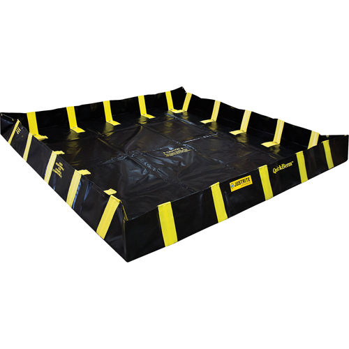 Bermes de confinement avec supports int&eacute;rieurs de parois QuickBerm , Capacit&eacute; 1075 gal. US, 12' la x 12' lo x 12" h, Support &agrave; encliqueter Rideout Tool & Machine Inc.