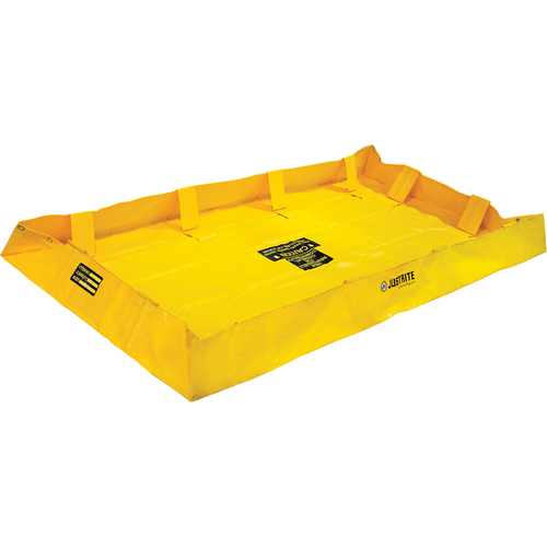 QuickBerm&reg; Lite Containment Berm, 159 gal. Capacity, 4' W x 8' L x 8" H, Snap-Up Bracket Rideout Tool & Machine Inc.