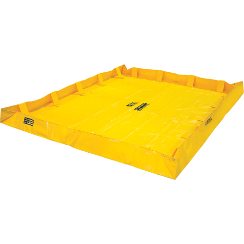 QuickBerm&reg; Lite Containment Berm, 398 US gal. Capacity, 8' W x 10' L x 8" H, Snap-Up Bracket Rideout Tool & Machine Inc.