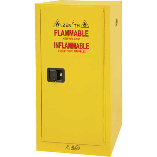 Flammable Storage Cabinet, 16 gal., 1 Door, 23" W x 44" H x 18" D Rideout Tool & Machine Inc.