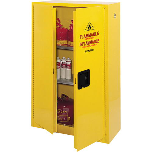 Flammable Storage Cabinet, 45 gal., 2 Door, 43" W x 65" H x 18" D Rideout Tool & Machine Inc.