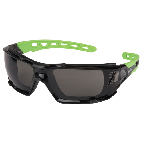 Z2500 Series Safety Glasses with Foam Gasket, Grey/Smoke Lens, Anti-Scratch, ANSI Z87+/Meets/Exceeds CSA Z94.3 Rideout Tool & Machine Inc.