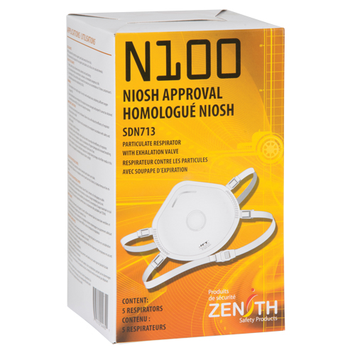 Respirateur contre les particules, N100, Certifi&eacute; NIOSH, Moyen/grand Rideout Tool & Machine Inc.