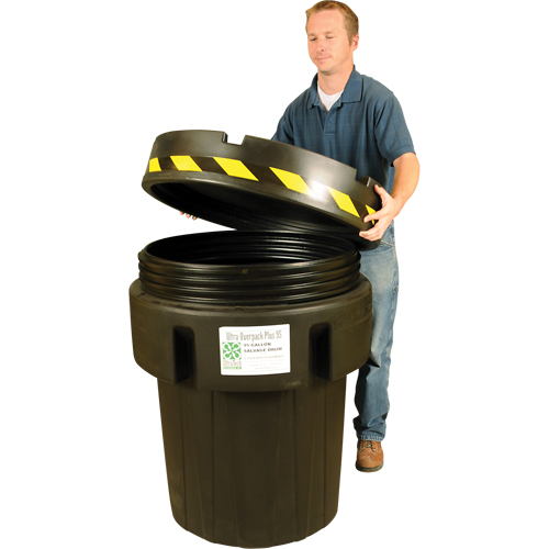 Baril de r&eacute;cup&eacute;ration Ultra-Recycled Overpack, 95 gal., Stationnaire Rideout Tool & Machine Inc.