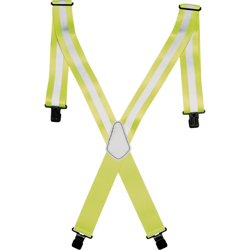 Bretelles de travail haute visibilit&eacute; 2", Jaune lime haute visibilit&eacute;, Couleur r&eacute;fl&eacute;chissante Argent, Taille unique Rideout Tool & Machine Inc.