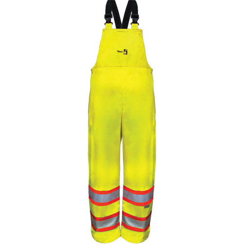 Hi-Vis FR/PU Safety Rain Bib Pants, Small, High Visibility Lime-Yellow Rideout Tool & Machine Inc.