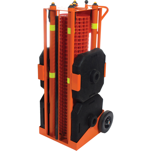 Portable Safety Zone, 100' L, Steel, Orange Rideout Tool & Machine Inc.