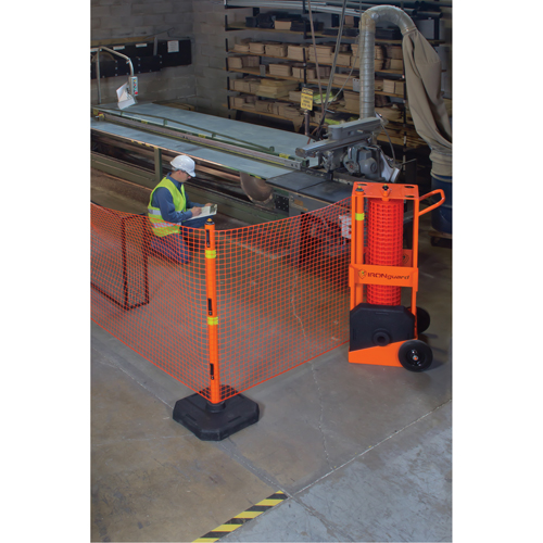 Portable Safety Zone, 100' L, Steel, Orange Rideout Tool & Machine Inc.