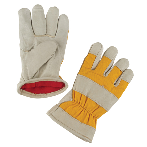 Gants de travail doubl&eacute;s pour l'hiver de premi&egrave;re qualit&eacute;, Moyen, Paume en Cuir fleur de porc, Doublure en Molleton de mousse Rideout Tool & Machine Inc.