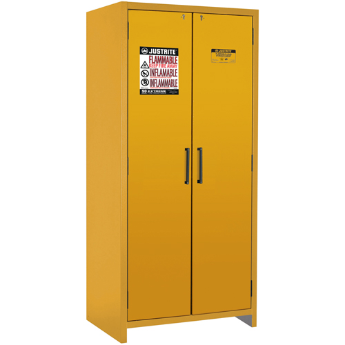 Armoire d'entreposage 90 minutes s&eacute;curitaire et conforme &agrave; la norme EN, 30 gal., 2 Porte(s), 35,16" La x 76,89" h x 24,21" p Rideout Tool & Machine Inc.