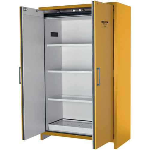 Armoire d'entreposage 90 minutes s&eacute;curitaire et conforme &agrave; la norme EN, 45 gal., 2 Porte(s), 46,97" La x 76,89" h x 24,21" p Rideout Tool & Machine Inc.