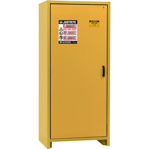 Armoire d'entreposage 30 minutes s&eacute;curitaire et conforme &agrave; la norme EN, 30 gal., 1 Porte(s), 34,02" La x 76,65" h x 24,21" p Rideout Tool & Machine Inc.
