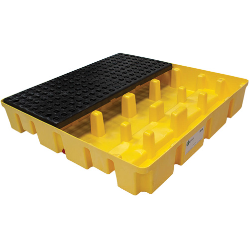 Poly-Slim-Line Spill Pallet without Drain, 66 US gal. Spill Capacity, 49" x 49" x 8.75" Rideout Tool & Machine Inc.