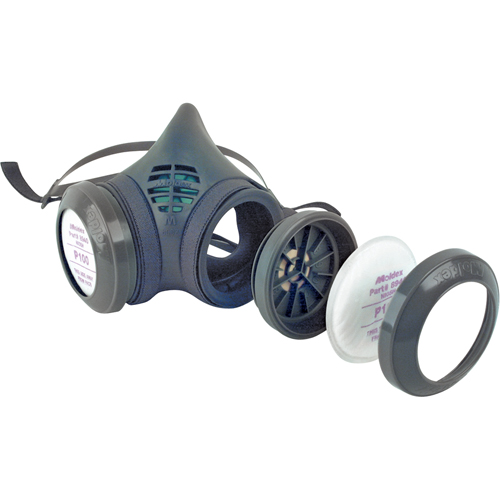 Respirateur &agrave; demi-masque assembl&eacute; de la s&eacute;rie 8000, &eacute;lastom&egrave;re/Thermoplastique, Moyen Rideout Tool & Machine Inc.